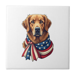 Old Glory Golden Retriever Vintage Shirt 2 Tile