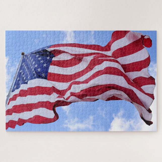 Old Glory in the Breeze - 20x30 - 1014 pcs. Jigsaw Puzzle (Horizontal)