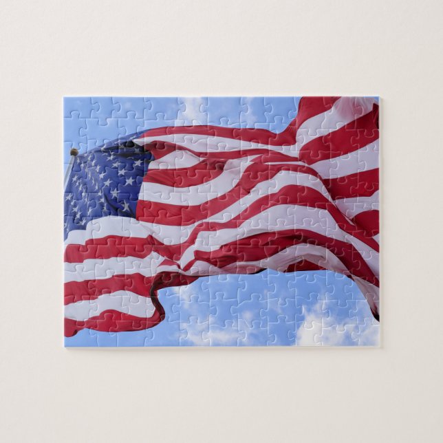 Old Glory in the Breeze - 8x10 - 110 pcs. Jigsaw Puzzle (Horizontal)