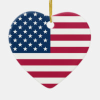 Old Glory Personalized Message USA Heart