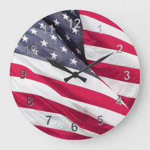 Old Glory....The American Flag. Large Clock