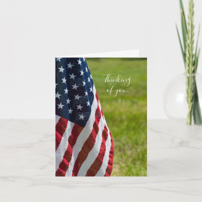 Old Glory Thinking Of You Card (Front)