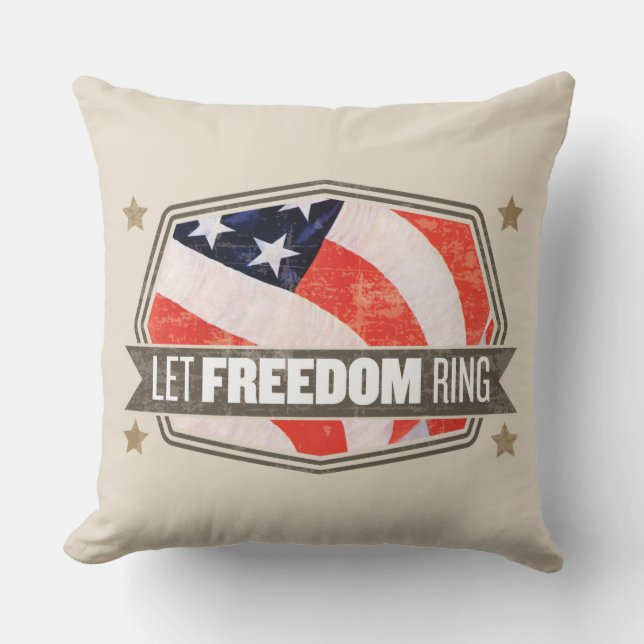 Old Glory Throw Pillow (Front)