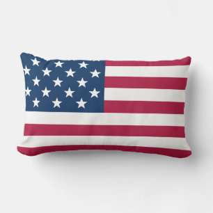 Old Glory USA Flag Inspired Lumbar Pillow