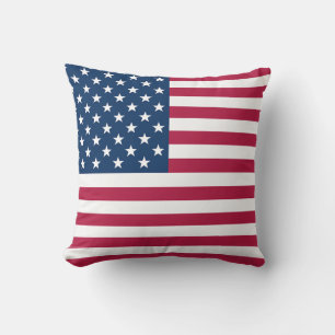 Old Glory USA Flag Inspired Throw Pillow
