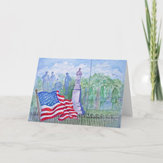 Old Glory Waves for Freedom Card