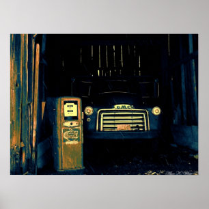 Old GMC Farming Truck Poster
