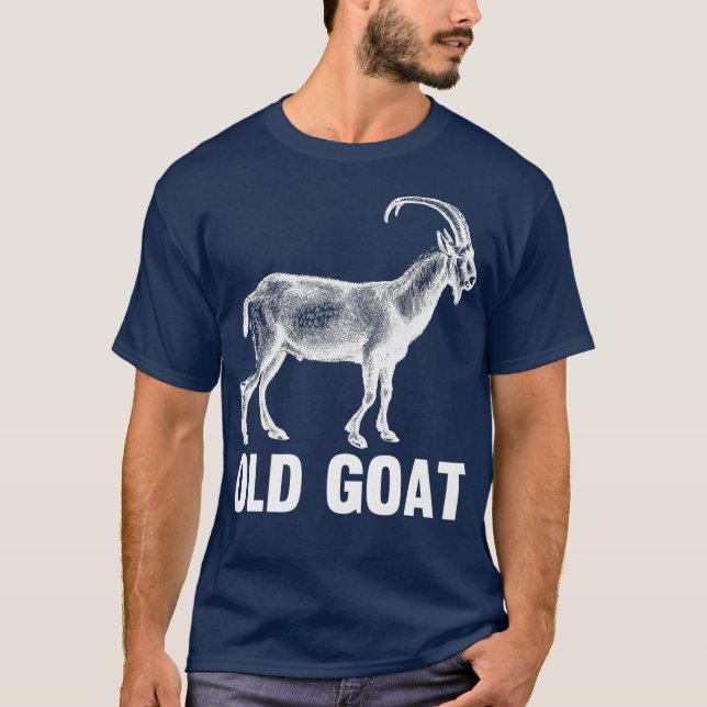 Old Goat Funny Goats Farmer Design T-Shirt (Front)