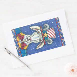 OLD GOAT UNCLE SAM, FUNNY FARM PATRIOTIC BILLYGOAT STICKER