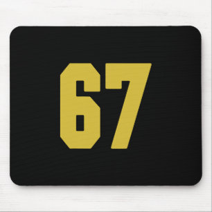 Old Gold Black Number 67 Jersey Player Uniform #67 Mouse Pad