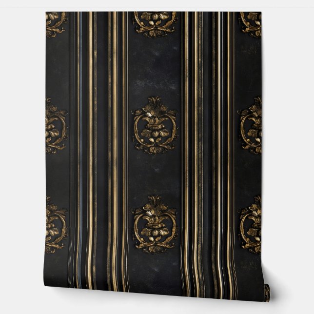 Old Gold Elegant Pattern Wallpaper (Unrolling)