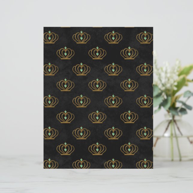 Old Gold Emerald Français scrapbook Papier (Debout devant)