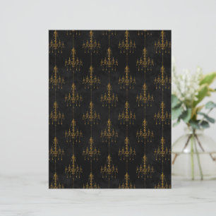 Old Gold Emerald French scrapbook Paper