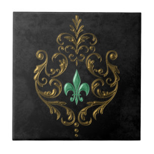Old Gold Emerald Tile