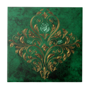 Old Gold Emerald Tile