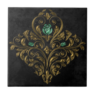 Old Gold Emerald Tile
