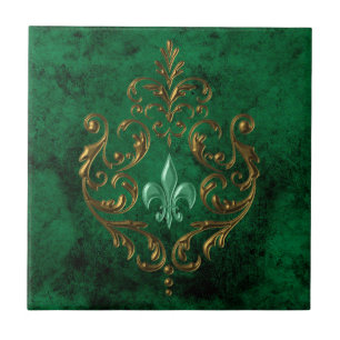 Old Gold Emerald Tile
