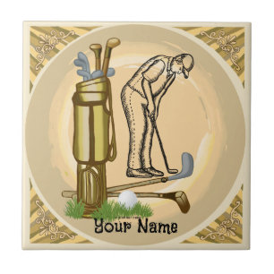Old Golf Clubs  golf Tile
