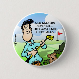 Old Golfer 2 Inch Round Button