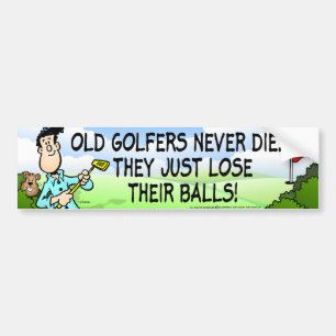 Old Golfer Bumper Sticker