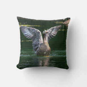 Old Goose Wing Action Throw Pillow