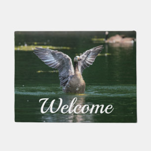 Old Goose Wing Action Welcome Doormat