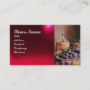 OLD GRAPE VINEYARD ,RED WAX SEAL BUSINESS CARD