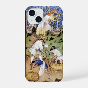 OLD GRAPE VINEYARD WINE ,Medieval Miniature iPhone 15 Case