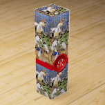 OLD GRAPE VINEYARD WINE ,RED WAX SEAL MONOGRAM WINE GIFT BOX<br><div class="desc">Ancient Medieval Italian miniature of vinyard harvest .Classic rural scene.Beautiful hanged red grapes, grape vines, green fall leaves.Part from " Season's Fruits ".This classy design is perfect for nutritionists, dieticians, caterers,  food service, preparation or restaurant , catering , wine industries</div>
