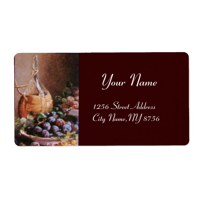 OLD GRAPE VINEYARD WINE TASTING PARTY LABELS (Front)