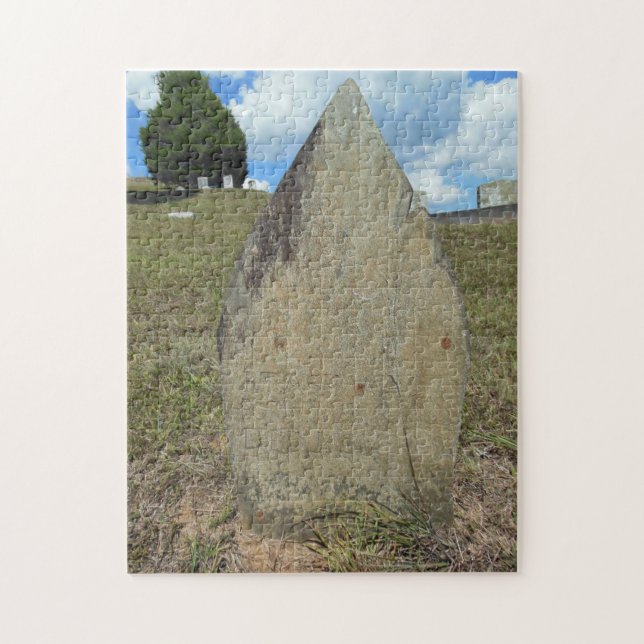 Old Gravestone at Lauada Cemetery N.C. Jigsaw Puzzle (Vertical)