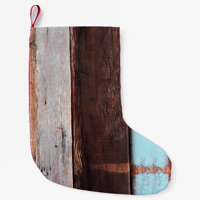 Old gray wooden wallsabstract, ,black,blank,board, small christmas stocking (Front)