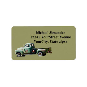 Old Green Truck Label