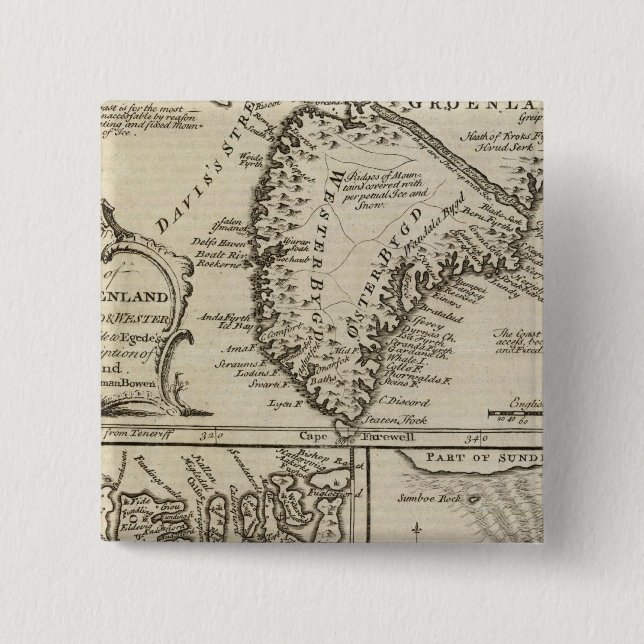 Old Greenland 2 Inch Square Button (Front)