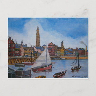 Old Greenock Harbour Postcard