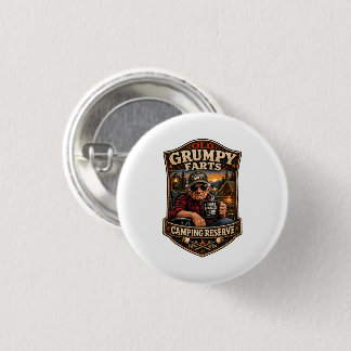 Old Grumpy Farts Camping Reserve 1 Inch Round Button