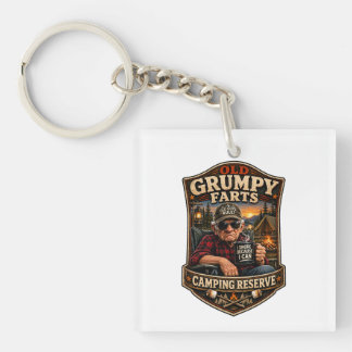 Old Grumpy Farts Camping Reserve Keychain