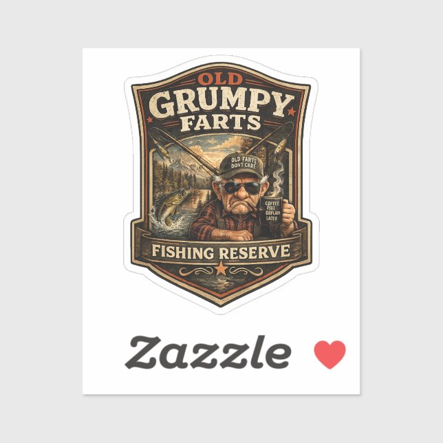 Old Grumpy Farts Fishing Reserve Vintage Fisherman (Sheet)