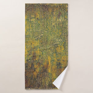 Old grunge background or aged shabby texture with bath towel