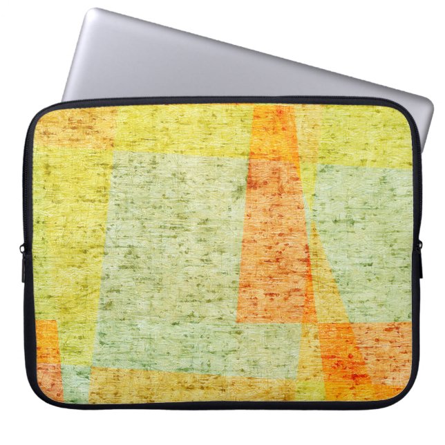 Old grunge background with delicate abstract textu laptop sleeve (Front)