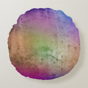Old grunge colour wall backgroundabstract, ancient round pillow
