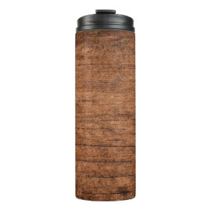 Old grunge dark textured wooden background, The su Thermal Tumbler