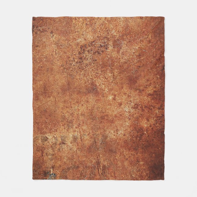 Old Grunge Rustic Metal Texture Fleece Blanket (Front)