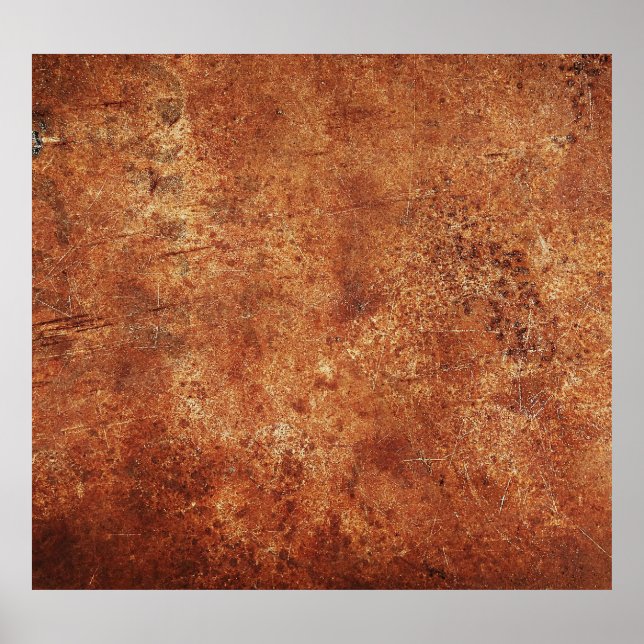 Old Grunge Rustic Metal Texture Poster (Front)