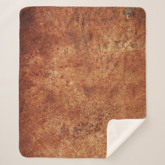 Old Grunge Rustic Metal Texture Sherpa Blanket
