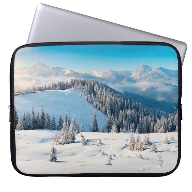 Old grunge wooden texture or background with termi laptop sleeve (Front)