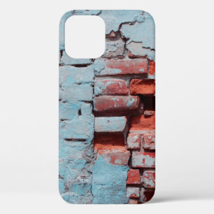 Old grungy brick wall with natural defects. Scratc iPhone 12 Case