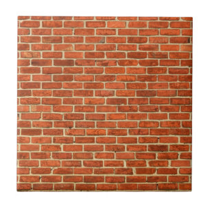 Old Grungy Red Orange Brick Wall Facade Structure Tile