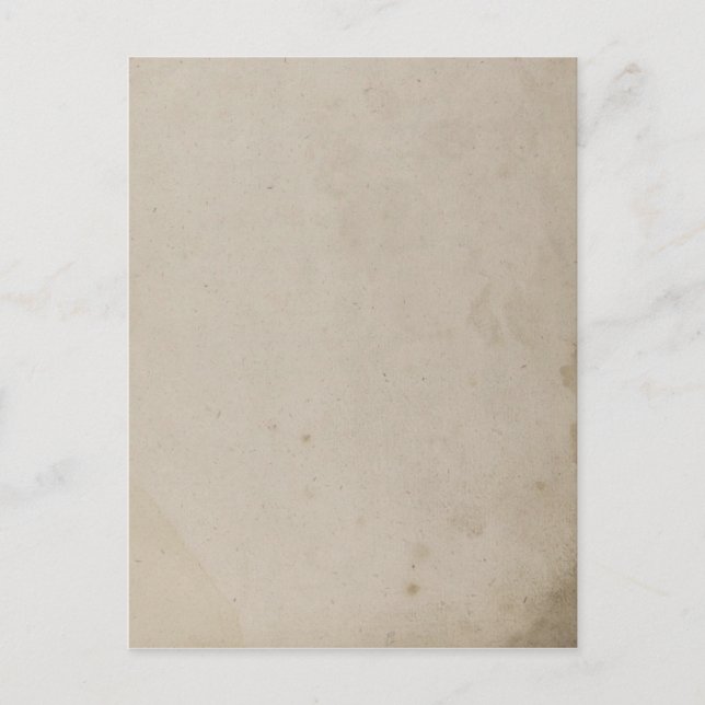 Old Grungy Stained Kraft Paper Postcard (Front)