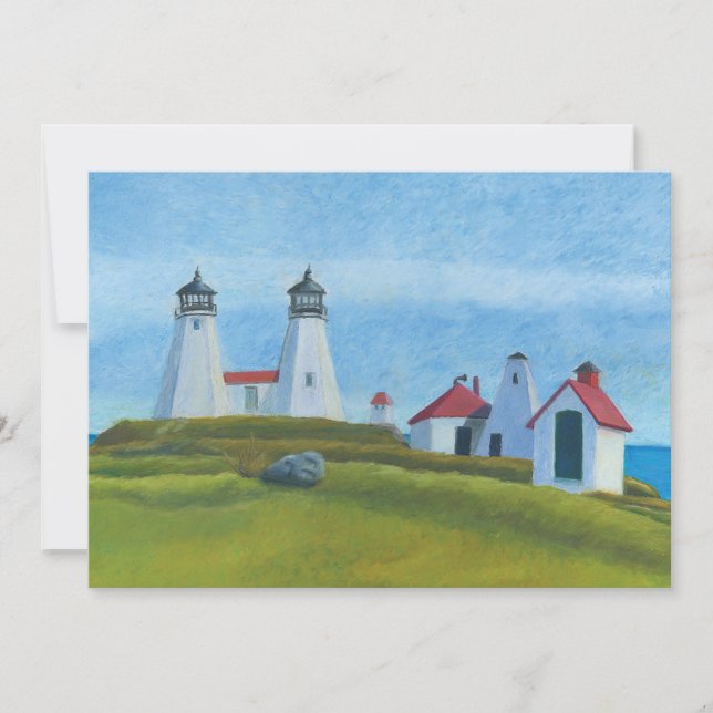 Old Gurnet Lighthouses Invitation (Front)